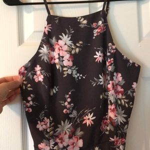 Hollister halter top floral skater dress